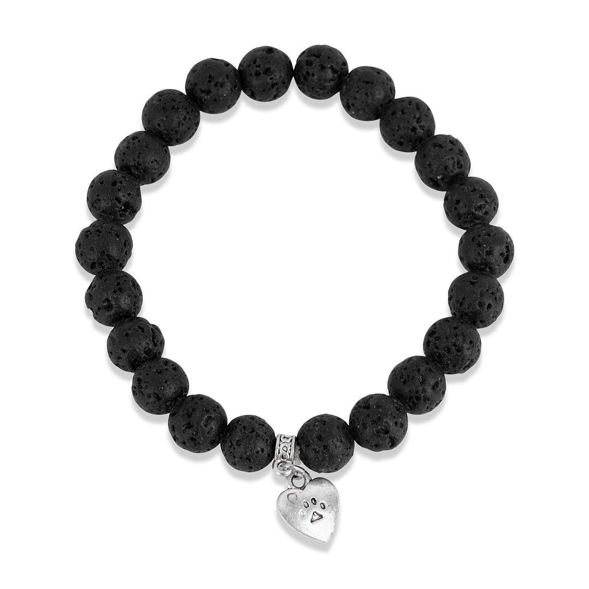 Arihant Gems & Jewels Lava Bracelet with charm Bracelet | Natural & Certified | Astrological Gemstone | Positive Effect | Unisex Both for Men & Women