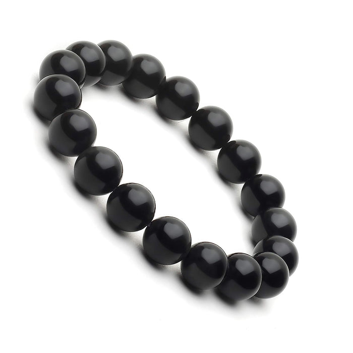 Arihant Gems & Jewels Black Onyx Bracelet | Natural & Certified | Astrological Gemstone | Positive Effect | Unisex Both for Men & Women