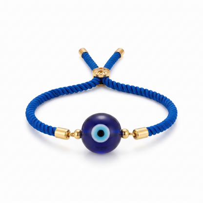 Blue Evil Eye Rakhi Bracelet for Brother | Adjustable Handmade Protection Bracelet | Raksha Bandhan Gift