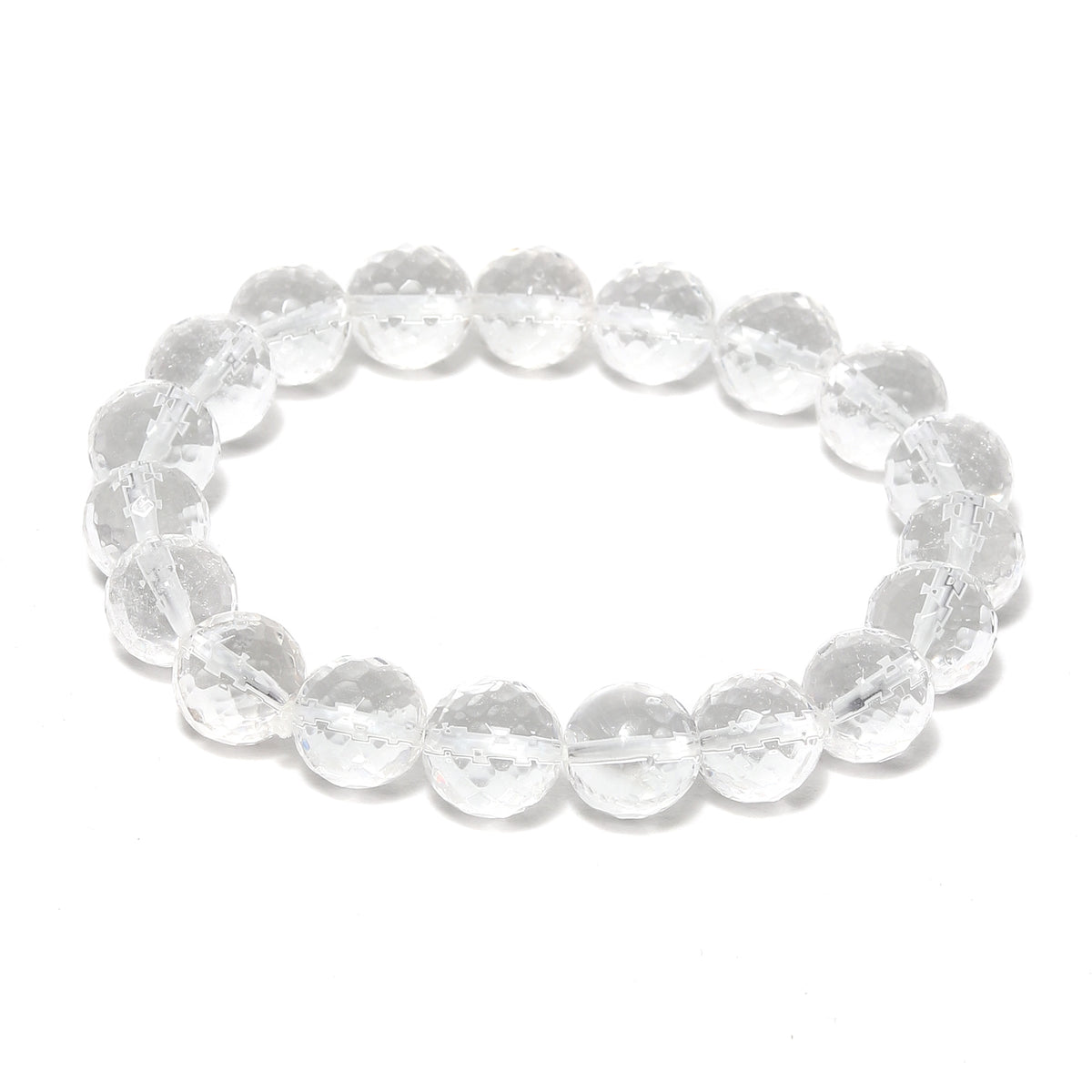 Arihant Gems & Jewels Diamond Cutting Sphatik Bracelet | Natural & Certified | Astrological Bracelet | Reiki/Yoga Healing Distance Charm Bracelet | Unisex Both for Men & Women