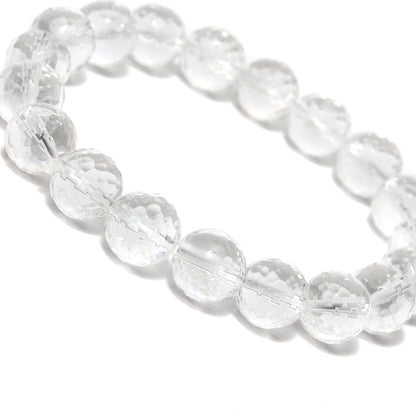 Arihant Gems & Jewels Diamond Cutting Sphatik Bracelet | Natural & Certified | Astrological Bracelet | Reiki/Yoga Healing Distance Charm Bracelet | Unisex Both for Men & Women