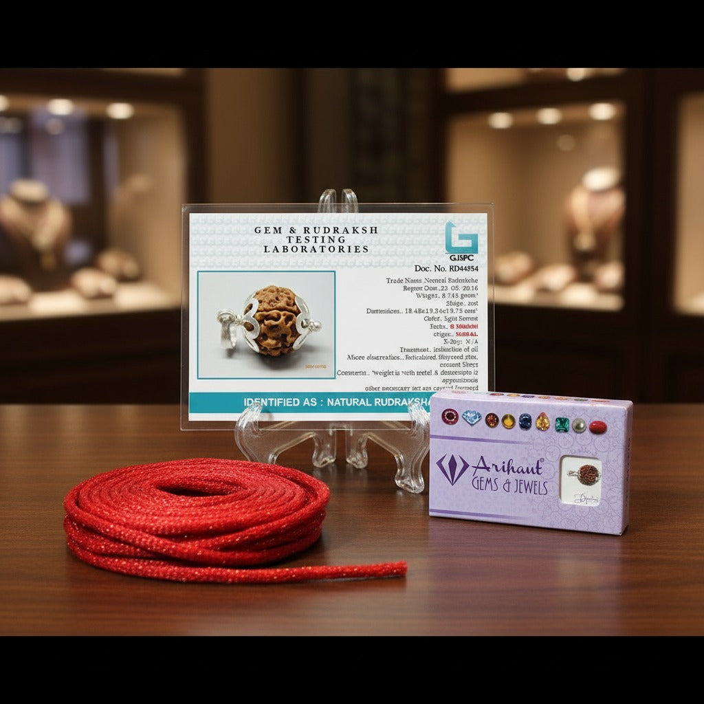 5 Mukhi NEPALI RUDRAKSHA SILVER 925 PENDANT / Five Faced RUDRAKSHA 100% Original & Certified