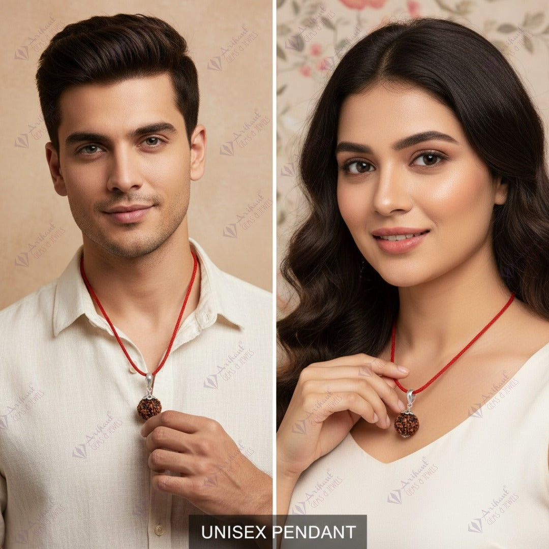 7 Mukhi NEPALI RUDRAKSHA SILVER 925  PENDANT / Seven Faced RUDRAKSHA 100% Original & Certified