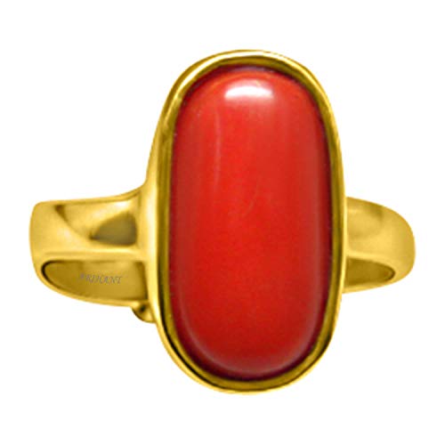 Ashtadhatu Munga Ring Natural & Certified Coral (Moonga) 4.25 Ratti ti 12.25 Ratti Astrological Gemstone Adjustable ASHTADHATU Ring by ARIHANT GEMS & JEWELS