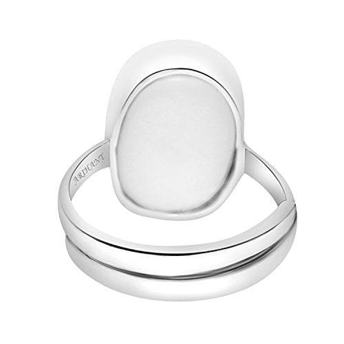 Silver Ring White Opal Ring Adjustable Ring Natural & Certified White Opal Astrological Gemstone Silver Ring by ARIHANT GEMS & JEWELS