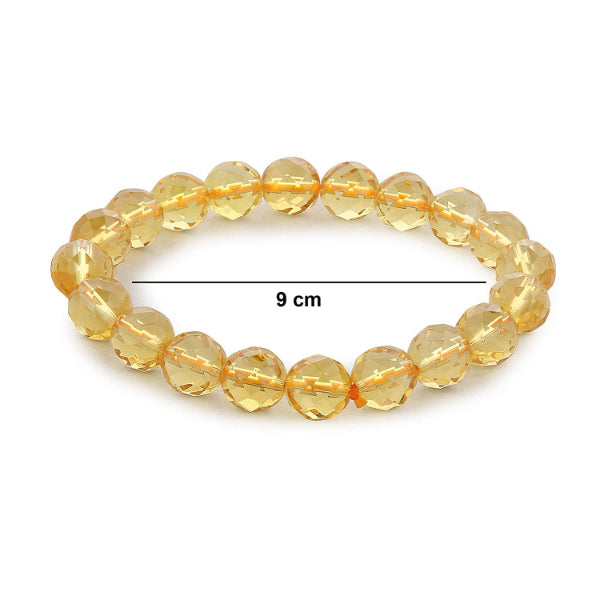Arihant Gems & Jewels Citrine Bracelet | Natural | Astrological Gemstone | Positive Effect | Unisex Both for Men & Women