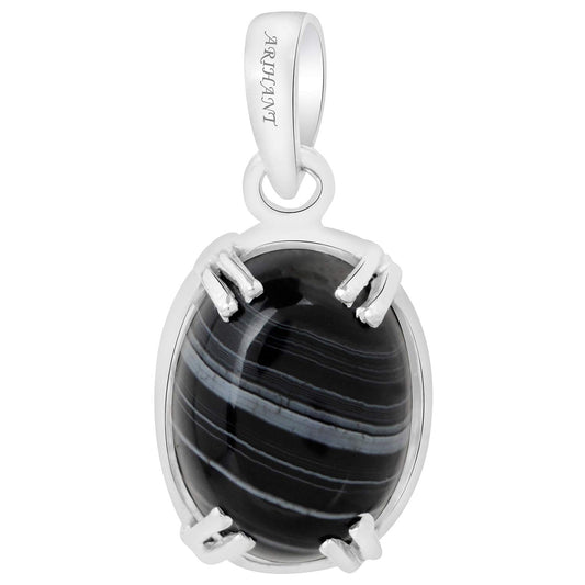 Sulemani Hakik 11.25 Ratti Natural & Certified Astrological Gemstone Silver(925) Prong Setting Pendant