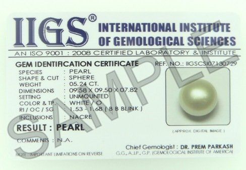 Fresh Water Pearl (Moti) 3.25 - 13.25 Ratti Certified Astrological Gemstone