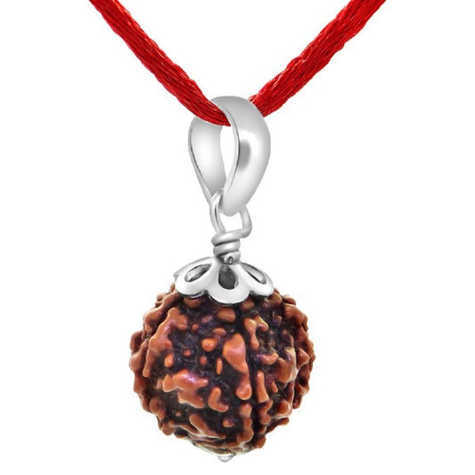 5 Mukhi NEPALI RUDRAKSHA SILVER 925 PENDANT / Five Faced RUDRAKSHA 100% Original & Certified