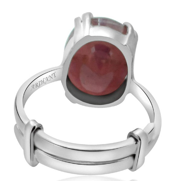 Ruby (Manik) 3.25 - 12.25 Ratti Natural & Certified Astrological Gemstone Silver(925) Prong Setting Ring