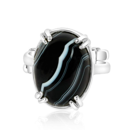 Sulemani Hakik 11.25 Ratti Natural & Certified Astrological Gemstone Silver(925) Crown Setting Ring