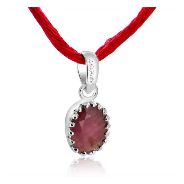 Ruby (Manik) 3.25 - 12.25 Ratti Natural & Certified Astrological Gemstone Silver(925) Crown Setting Pendant
