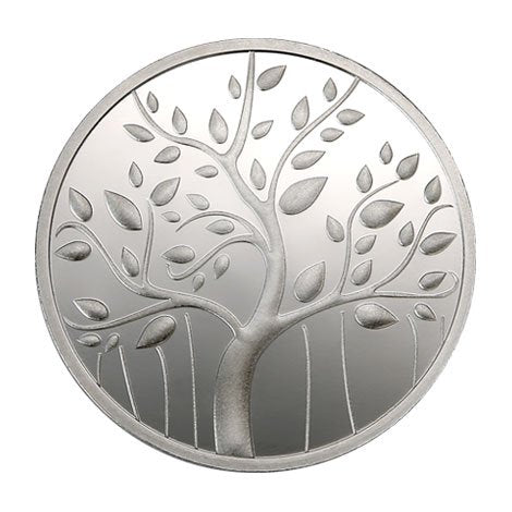 MMTC - PAMP Banyan Tree Silver(999) 50 gm. Coin With Capsule Packing